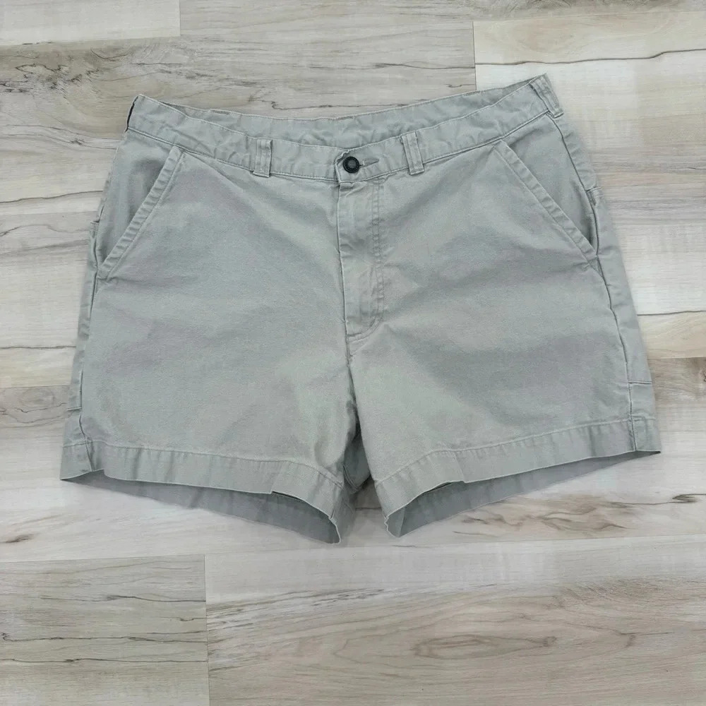 Patagonia Khaki Flat Front Men Shorts